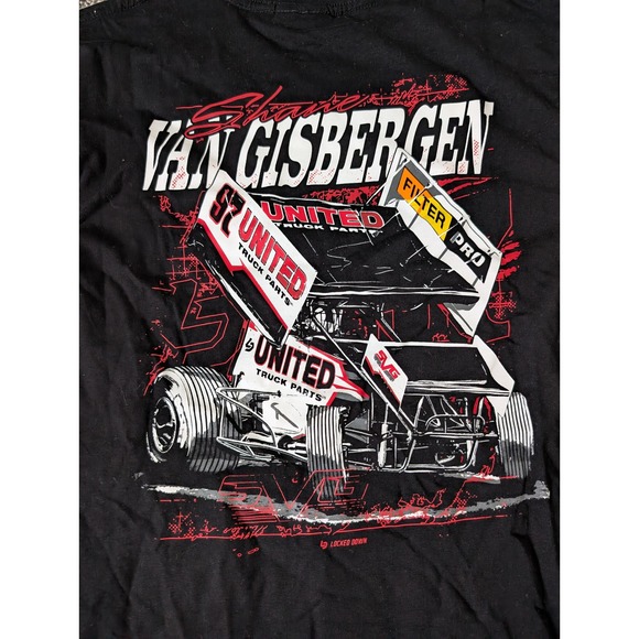 Locked Down Shane Van Gisbergen SVG 97 Racing Graphic Tee Mens Small Black Shirt - Picture 3 of 6